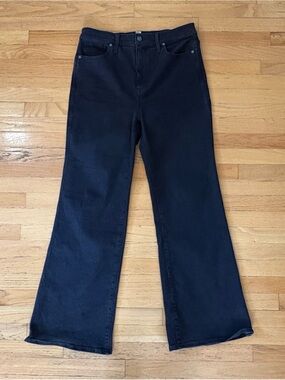 Madewell 11" High-Rise Flare Jeans Black Wash Size 31